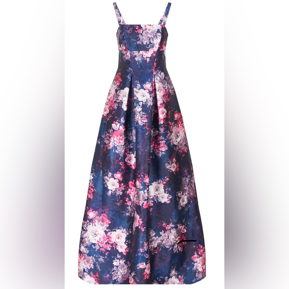 Kay Unger New York Women’s Maxine Floral Gown - Wood Rose - Size 8